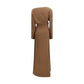 Brown Silk Casual Dress