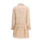 Multicolor Ramie Casual Dress