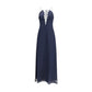 Blue Silk Casual Dress