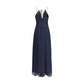 Blue Silk Casual Dress