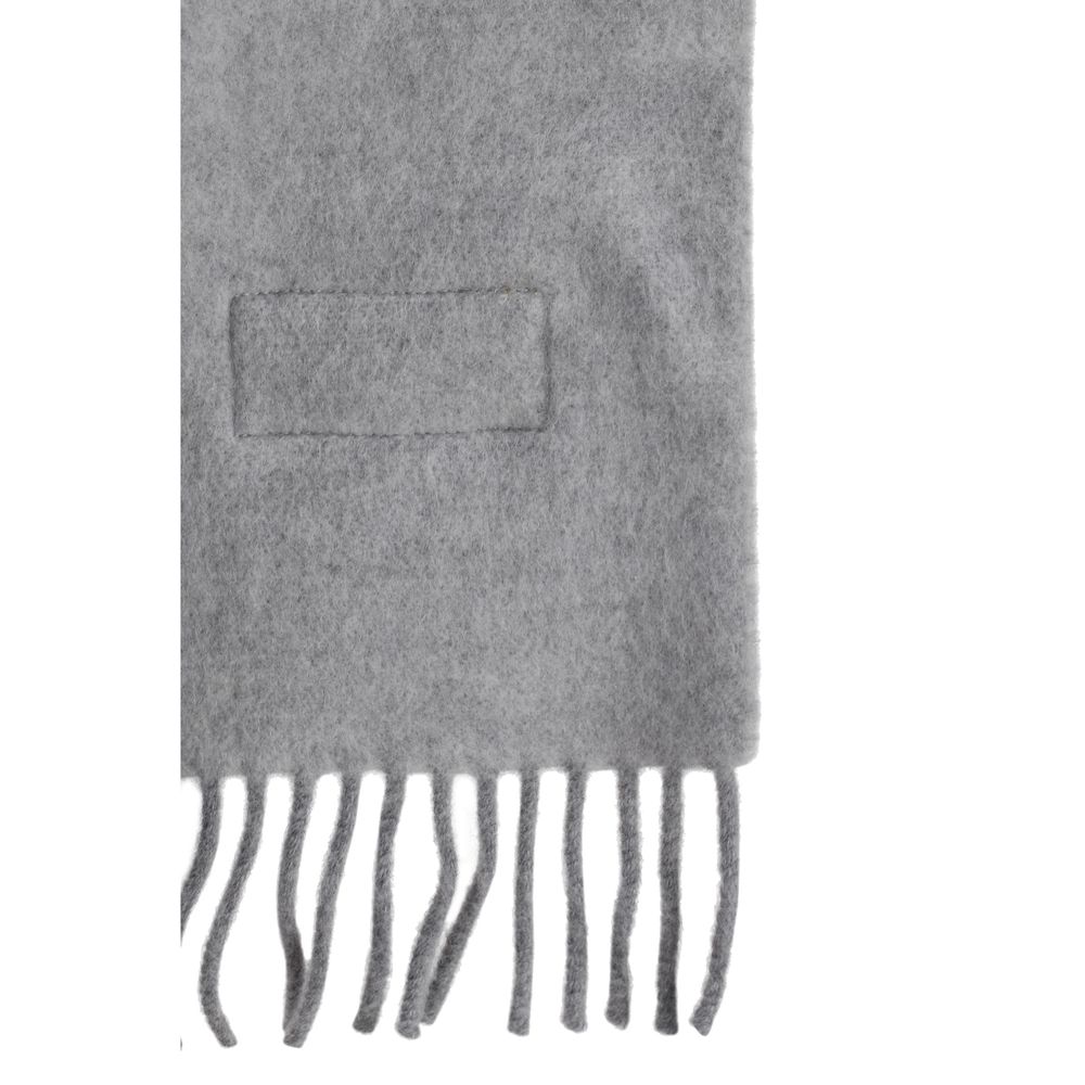 Gray Wool Scarf