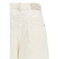 Beige Cotton Casual Pants
