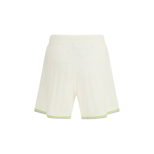 White Cotton Bermuda Shorts