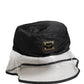 Men Black Plastic Fisherman Bucket Capello Hat