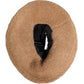 Beige Virgin Wool Fur Women Knitted Capello Hat
