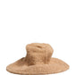 Beige Virgin Wool Fur Women Knitted Capello Hat