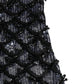 Black Wool Crystal Embellished Balaclava Hat