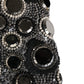 Black Wool Crystal Embellished Balaclava Hat