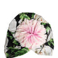 Black Floral Motif Turban Headwear Women Hat