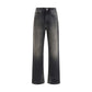 Black Cotton Relaxed Fit Jeans