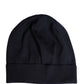 Black Cashmere Knitted Women Winter Beanie Hat