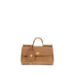 Beige Calf Leather Bos Taurus Shoulder Bag