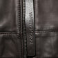 Black LambskinLeather Full Zip Biker Jacket