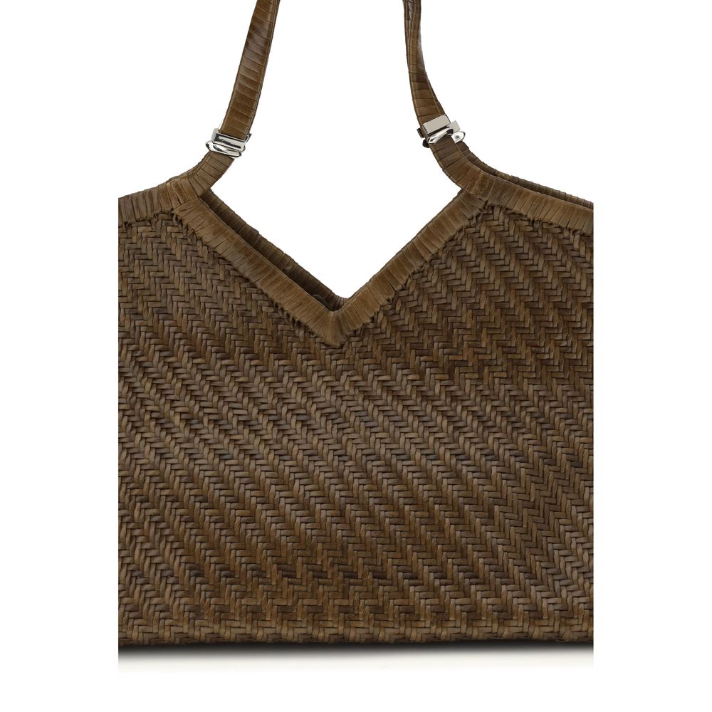 Bicolor Buffalo Leather Handbag