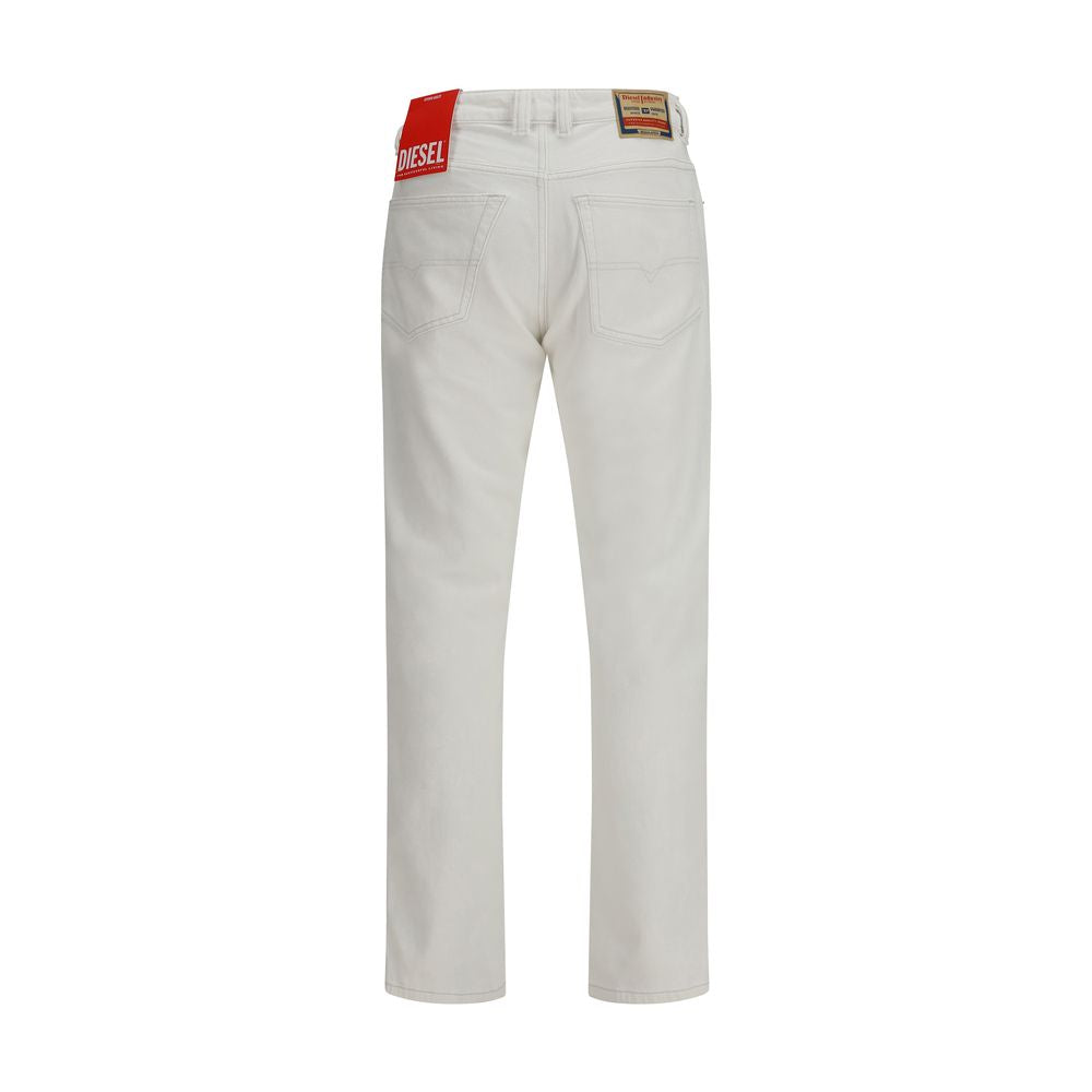 White Cotton Slim Fit Jeans