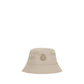 Beige Cotton Bucket Hat
