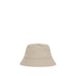 Beige Cotton Bucket Hat
