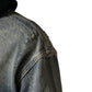 Blue Hooded Cotton Buttoned Denim Jacket