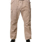 Beige Straight Cargo Chino Trouser Pants