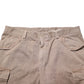 Beige Straight Cargo Chino Trouser Pants