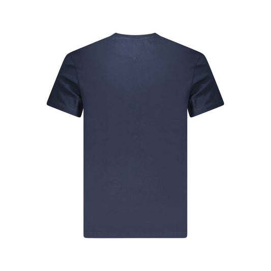 Blue Cotton Men T-Shirt