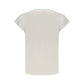 White Cotton Women T-Shirt