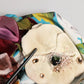 Blue Floral Motif Turban Headwear Women Hat