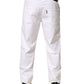 White Straight Mid Waist Denim Trouser Jeans