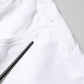 White Straight Mid Waist Denim Trouser Jeans