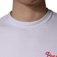 White Logo Embroidery Cotton Men Crew Neck T-shirt