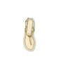 Silver Calf Leather Bos Taurus Flat Sandals