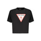 Black Cotton Women T-Shirt
