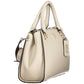 Beige Polyurethane Women Handbag