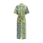 Multicolor Linen Casual Dress