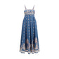 Blue Linen Casual Dress