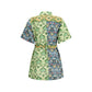 Multicolor Linen Casual Dress