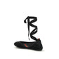 Black Fabric Ballet Flats