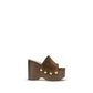 Brown Calf Leather Bos Taurus Clogs