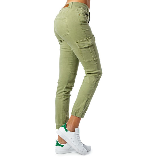 Green Cotton Cargo Pants