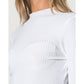 White Polyester Turtleneck