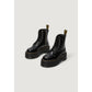Black Leather Lace-Up Boots