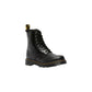 Black Leather Lace-Up Boots