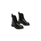 Black Leather Lace-Up Boots
