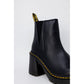 Black Leather High Heel Pumps