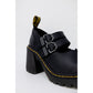 Black Leather High Heel Pumps