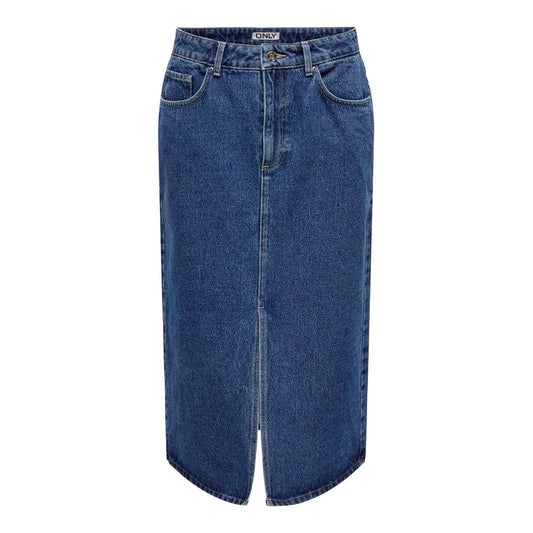 Blue Cotton Long Skirt