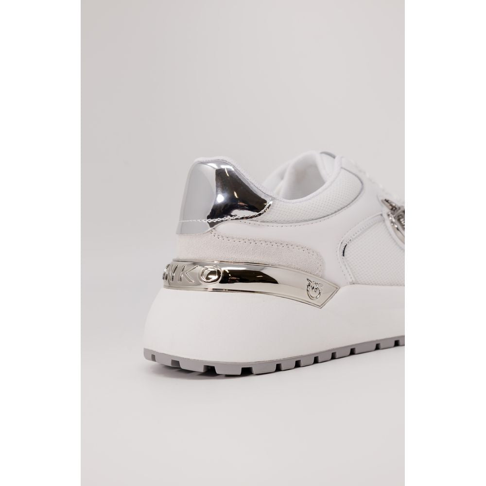 White Leather Low Top Sneakers
