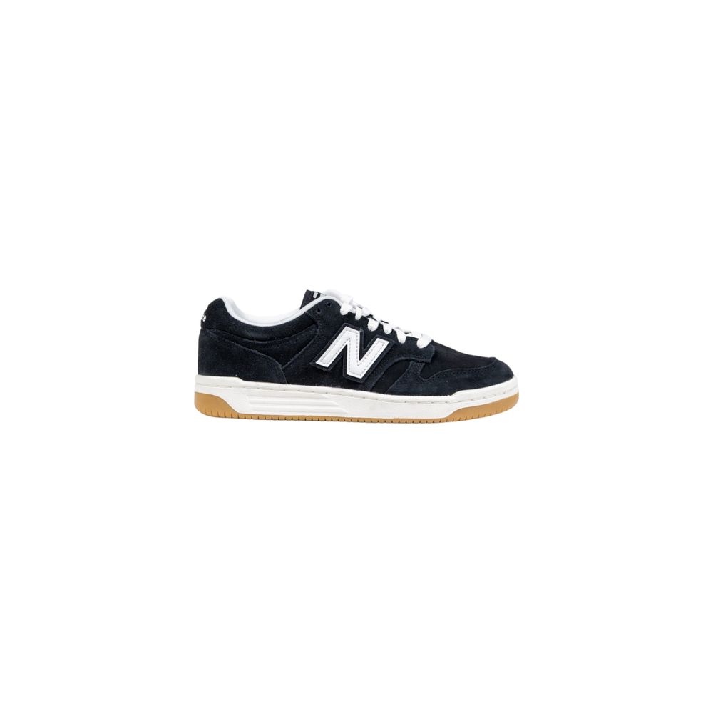Black And White Leather Athletic Sneakers