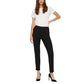 Black Polyester Casual Pants