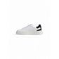 Black And White Polyethylene Low Top Sneakers